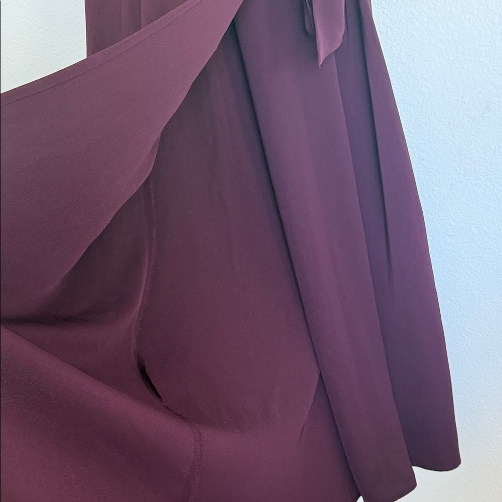 Warehouse Deep Purple Wrap Midi Dress - Picture 15 of 16